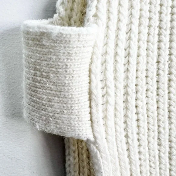 StilEstro Italy ivory cowl neck wool alpaca blend open side sleeveless sweater - Picture 11 of 14